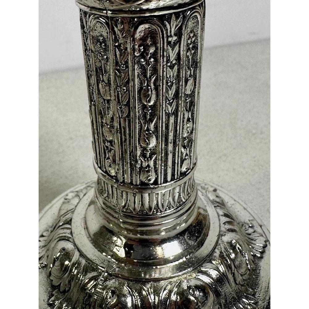 VTG 1960s J.A.P.A.N. Silverplate Ornate Candlestick Holder Hollywood Regency - Picture 3 of 5